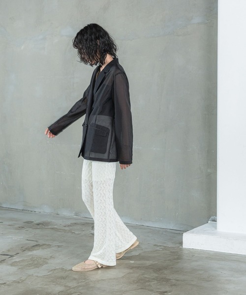 LEPSIM(レプシィム)の「【FOR I SERIES】透かしニットパンツ 111717(その他パンツ・レディース・オフホワイト/ブラック・FREE)」の10枚目の写真