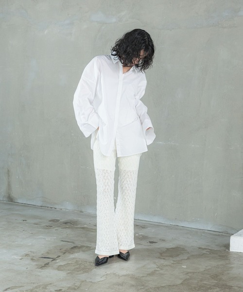 LEPSIM(レプシィム)の「【FOR I SERIES】透かしニットパンツ 111717(その他パンツ・レディース・オフホワイト/ブラック・FREE)」の11枚目の写真