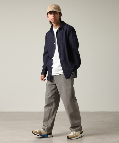 Genesis（ジェネシス）の「【日本製/Made in Japan】ローン透け素材レギュラーカラーシャツ（シャツ/ブラウス・メンズ・ホワイト/スモークピンク/ネイビー・L/M）」の13枚目の写真