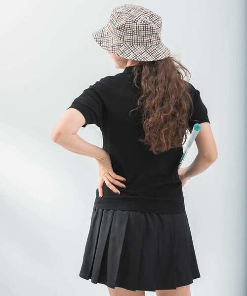 URBAN RESEARCH Sonny Label（アーバンリサーチサニーレーベル）の「OOPS　半袖ラグランニットポロシャツ（ポロシャツ・レディース・ネイビー/グリーン/ブラック・FREE）」の7枚目の写真