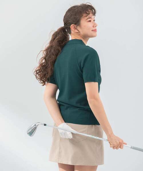 URBAN RESEARCH Sonny Label（アーバンリサーチサニーレーベル）の「OOPS　半袖ラグランニットポロシャツ（ポロシャツ・レディース・ネイビー/グリーン/ブラック・FREE）」の13枚目の写真