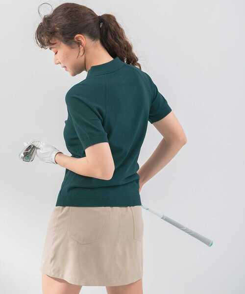 URBAN RESEARCH Sonny Label（アーバンリサーチサニーレーベル）の「OOPS　半袖ラグランニットポロシャツ（ポロシャツ・レディース・ネイビー/グリーン/ブラック・FREE）」の14枚目の写真