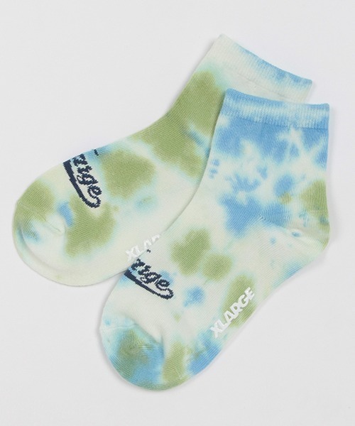 XLARGE KIDS（エクストララージキッズ）の「タイダイソックス（ソックス/靴下・キッズ・ブルー/グリーン・17-19cm/15-17cm/13-15cm/19-21cm）」の2枚目の写真
