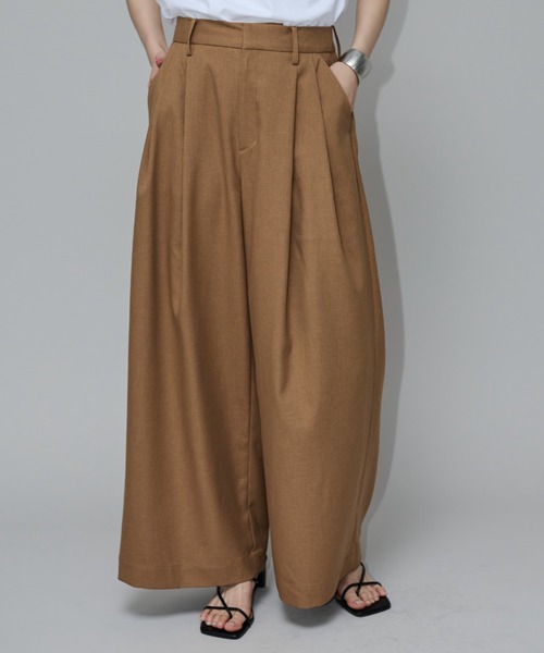 【セール】ローライズワイドスラックス（スラックス）｜Aunt Marie's（アントマリーズ）