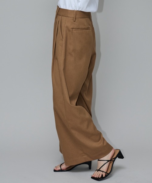 【セール】ローライズワイドスラックス（スラックス）｜Aunt Marie's（アントマリーズ）