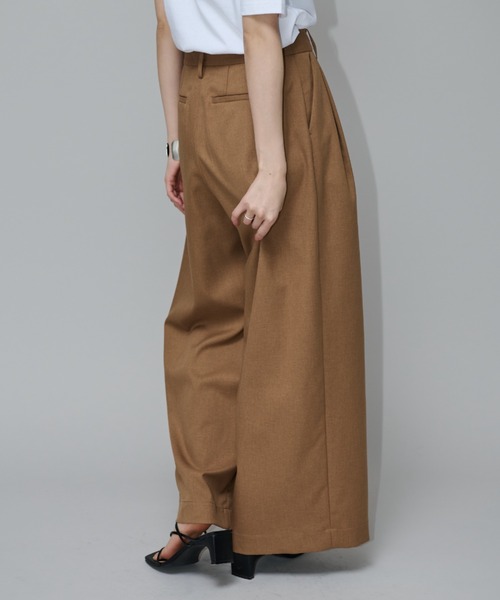 【セール】ローライズワイドスラックス（スラックス）｜Aunt Marie's（アントマリーズ）