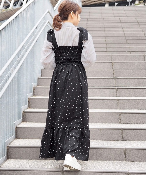 セール】肩リボンシャーリングワンピース（ワンピース）｜tiptop