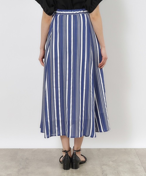 OPAQUE.CLIP（オペークドットクリップ）の「◆シアーストライプフレアスカート【手洗い可】（スカート・レディース・ライトイエロー系3/ブルー系その他4・40/38/42/36）」の5枚目の写真