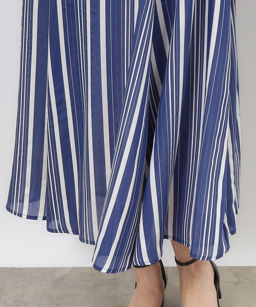 OPAQUE.CLIP（オペークドットクリップ）の「◆シアーストライプフレアスカート【手洗い可】（スカート・レディース・ライトイエロー系3/ブルー系その他4・40/38/42/36）」の7枚目の写真