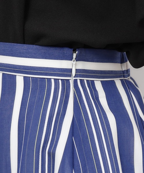 OPAQUE.CLIP（オペークドットクリップ）の「◆シアーストライプフレアスカート【手洗い可】（スカート・レディース・ライトイエロー系3/ブルー系その他4・40/38/42/36）」の8枚目の写真