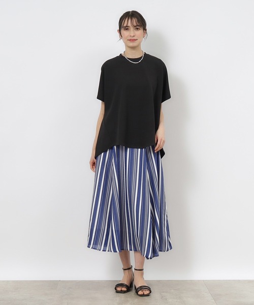 OPAQUE.CLIP（オペークドットクリップ）の「◆シアーストライプフレアスカート【手洗い可】（スカート・レディース・ライトイエロー系3/ブルー系その他4・40/38/42/36）」の14枚目の写真