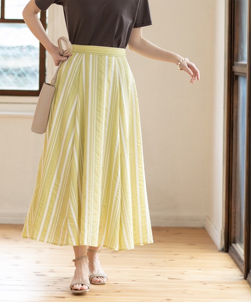 OPAQUE.CLIP（オペークドットクリップ）の「◆シアーストライプフレアスカート【手洗い可】（スカート・レディース・ライトイエロー系3/ブルー系その他4・40/38/42/36）」の17枚目の写真