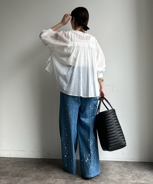 DouDou(ドゥドゥ)の「【WEB限定】コットンオーガンジーブルゾン(その他アウター・レディース・ブラック/オフホワイト/ライトグレー・FREE)」の10枚目の写真