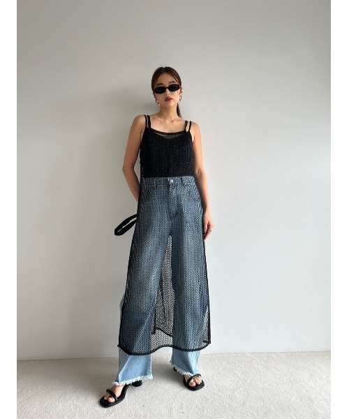 TRUNC（トランクエイティーエイト）の「Denim Curve Pants（デニムパンツ・レディース・ブルー/ホワイト・FREE）」の13枚目の写真