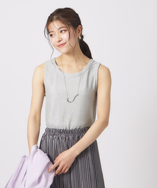 DRESKIP（ドレスキップ）の「◆大人ヘルシーなスタイルに ラメタンクトップ（タンクトップ・レディース・ゴールド/ライトグリーン/ブラック/シルバー・02/03/04）」の18枚目の写真
