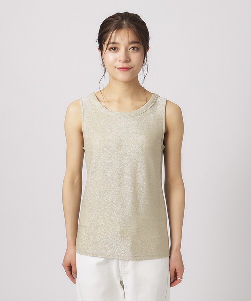 DRESKIP（ドレスキップ）の「◆大人ヘルシーなスタイルに ラメタンクトップ（タンクトップ・レディース・ゴールド/ライトグリーン/ブラック/シルバー・02/03/04）」の8枚目の写真