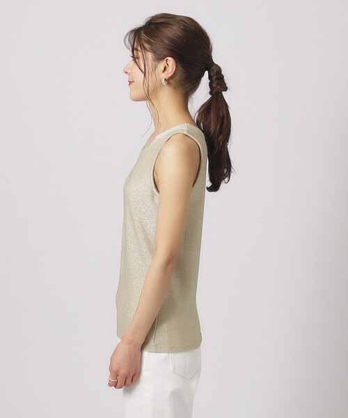 DRESKIP（ドレスキップ）の「◆大人ヘルシーなスタイルに ラメタンクトップ（タンクトップ・レディース・ゴールド/ライトグリーン/ブラック/シルバー・02/03/04）」の9枚目の写真