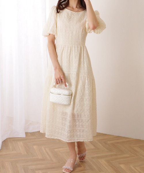 Lace Ladies(レースレディース)の「フレンチ レース パフスリーブ ティアード ギャザー ワンピース(ワンピース・レディース・アイボリー・S/M/XL)」の13枚目の写真