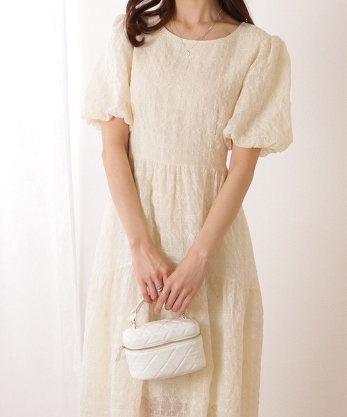 Lace Ladies(レースレディース)の「フレンチ レース パフスリーブ ティアード ギャザー ワンピース(ワンピース・レディース・アイボリー・S/M/XL)」の14枚目の写真