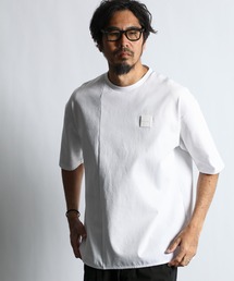 The DUFFER of ST.GEORGE（ザダファーオブセントジョージ）の「〔BLACK LABEL〕"SORONA" PONTE H/S TEE：ポンチ素材 切替デザイン 5分袖TEE（Tシャツ/カットソー・メンズ）」