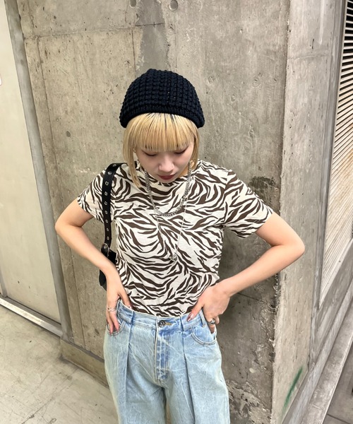 JEANASIS（ジーナシス）の「【ZOZO限定】ゼブラプリントショート