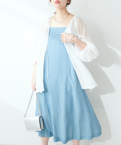 natural couture(ナチュラルクチュール)の「【WEB限定】シアーローンボリュームスリーブブラウス(シャツ/ブラウス・レディース・ブラック/イエロー/ピンク/オフホワイト・FREE)」の12枚目の写真