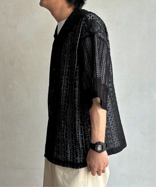 新品】the conspires レースショートスリーブシャツ