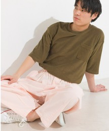 OMNES（オムネス）の「メンズパイルポケット付半袖Tシャツ（Tシャツ/カットソー・メンズ）」