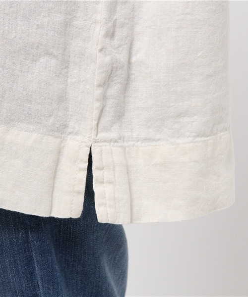LBC（エルビーシー）の「リネンコットンレーヨンチュニック（シャツ/ブラウス・レディース・オフホワイト/ダークグレー/マスタード・MEDIUM/LARGE）」の8枚目の写真