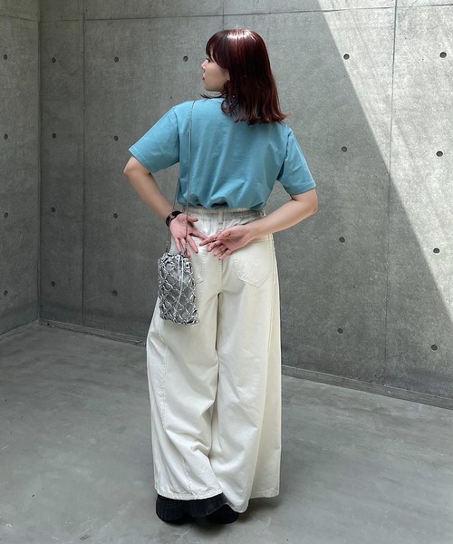 PAGEBOY(ページボーイ)の「アソートグラフィックT(Tシャツ/カットソー・レディース・チェリーピンク/ブラック/オフホワイト/ブルー・FREE)」の14枚目の写真