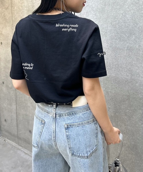 PAGEBOY(ページボーイ)の「アソートグラフィックT(Tシャツ/カットソー・レディース・チェリーピンク/ブラック/オフホワイト/ブルー・FREE)」の12枚目の写真
