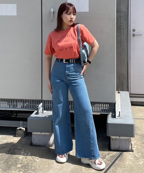 PAGEBOY(ページボーイ)の「アソートグラフィックT(Tシャツ/カットソー・レディース・チェリーピンク/ブラック/オフホワイト/ブルー・FREE)」の17枚目の写真