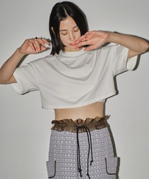 クロップドコットンTシャツ
