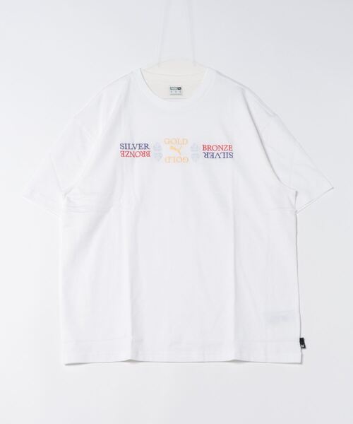 PUMA(プーマ)の「PUMA プーマ ユニセックス GRAPHICS ウィニング Tシャツ(Tシャツ/カットソー・メンズ・グレー系その他/ホワイト・X-LARGE/LARGE/MEDIUM/SMALL)」の7枚目の写真