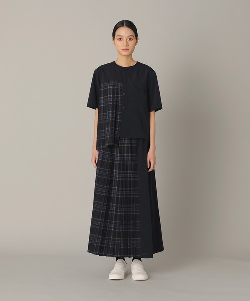 Zucca　ズッカ　M トップス　黒　フリンジ　チェック　フリル　長袖 Zucca ズッカ M トップス 黒 フリンジ チェック フリル 長袖