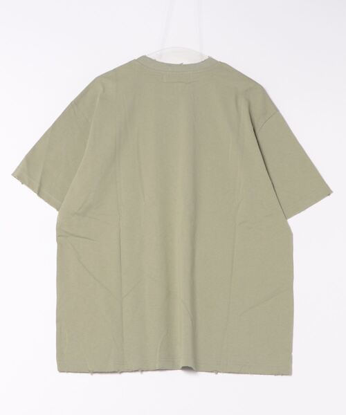 aimoha（アイモハ）の「【aimoha neo】QUALITY COTTON DISTRESSED TEE (SS)（Tシャツ/カットソー・メンズ・グレー/ライトグレー/グリーン/ピンク・MEDIUM/LARGE/X-LARGE/XX-LARGE）」の5枚目の写真