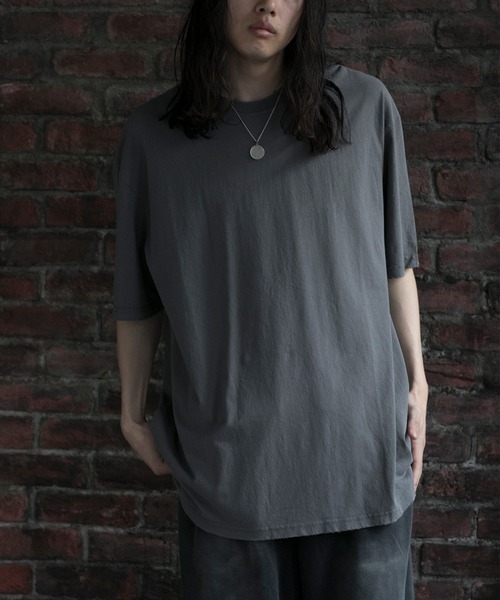 aimoha（アイモハ）の「【aimoha neo】QUALITY COTTON DISTRESSED TEE (SS)（Tシャツ/カットソー・メンズ・グレー/ライトグレー/グリーン/ピンク・MEDIUM/LARGE/X-LARGE/XX-LARGE）」の7枚目の写真