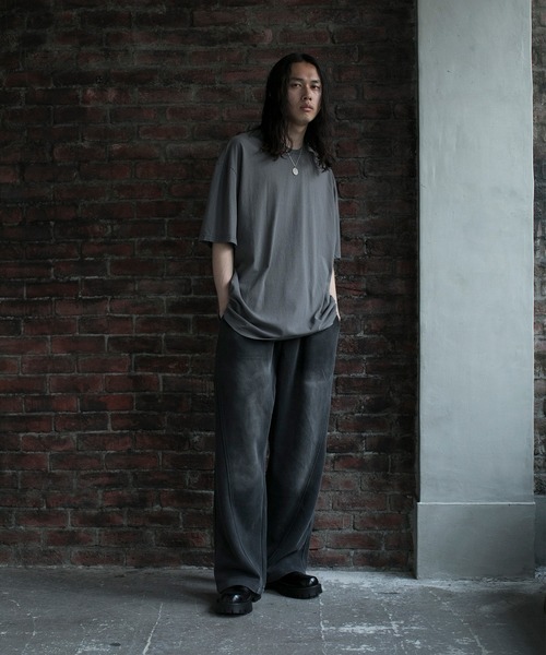 aimoha（アイモハ）の「【aimoha neo】QUALITY COTTON DISTRESSED TEE (SS)（Tシャツ/カットソー・メンズ・グレー/ライトグレー/グリーン/ピンク・MEDIUM/LARGE/X-LARGE/XX-LARGE）」の10枚目の写真