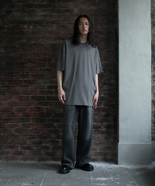 aimoha（アイモハ）の「【aimoha neo】QUALITY COTTON DISTRESSED TEE (SS)（Tシャツ/カットソー・メンズ・グレー/ライトグレー/グリーン/ピンク・MEDIUM/LARGE/X-LARGE/XX-LARGE）」の11枚目の写真