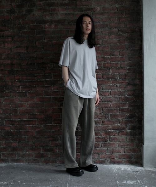 aimoha（アイモハ）の「【aimoha neo】QUALITY COTTON DISTRESSED TEE (SS)（Tシャツ/カットソー・メンズ・グレー/ライトグレー/グリーン/ピンク・MEDIUM/LARGE/X-LARGE/XX-LARGE）」の12枚目の写真