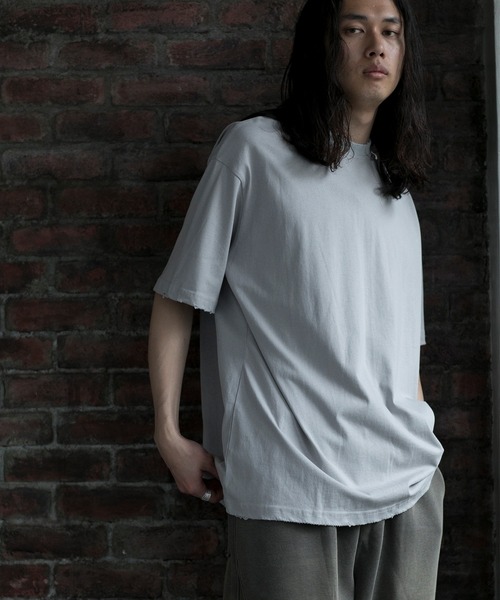 aimoha（アイモハ）の「【aimoha neo】QUALITY COTTON DISTRESSED TEE (SS)（Tシャツ/カットソー・メンズ・グレー/ライトグレー/グリーン/ピンク・MEDIUM/LARGE/X-LARGE/XX-LARGE）」の15枚目の写真