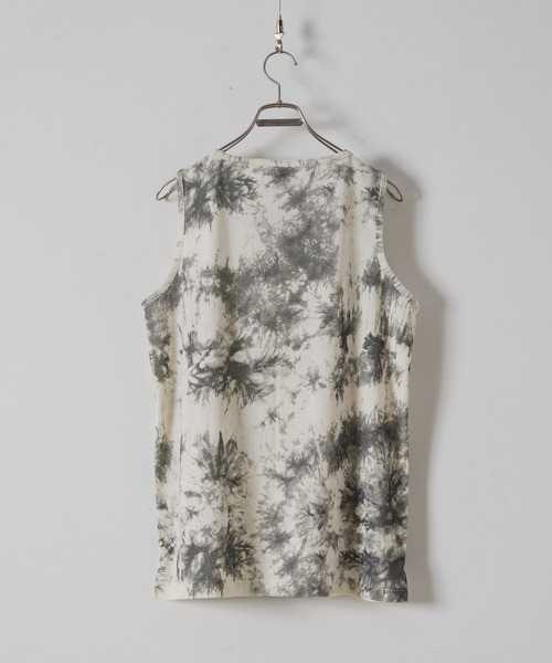 CASPER JOHN(キャスパージョン)の「Tie dye rib tank top/タイダイリブタンクトップ(Tシャツ/カットソー・メンズ・ブラック/ホワイト・LARGE/MEDIUM/SMALL/X-SMALL)」の6枚目の写真