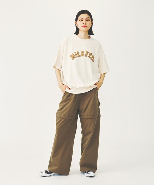 MILKFED.（ミルクフェド）の「RAGLAN SLEEVE S/S TOP（Tシャツ/カットソー・レディース・オフホワイト/ブラック/ブラウン・ONE SIZE）」の20枚目の写真