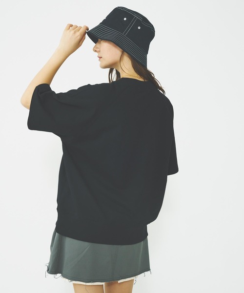 MILKFED.（ミルクフェド）の「RAGLAN SLEEVE S/S TOP（Tシャツ/カットソー・レディース・オフホワイト/ブラック/ブラウン・ONE SIZE）」の7枚目の写真