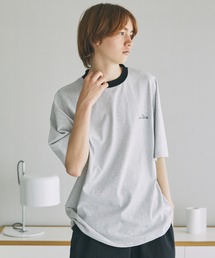 The unormwind（ザアンノームワインド）の「胸刺繍ロゴ半袖Tシャツ無地/ボーダー裾ドローコード（Tシャツ/カットソー・メンズ）」