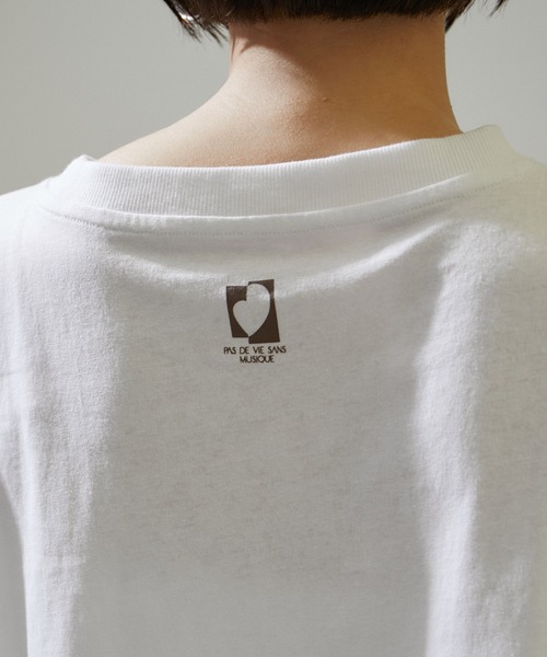 SALON adam et rope'(サロン アダム エ ロペ)の「【WEB限定】FracoiseロゴプリントフレンチスリーブTシャツ(Tシャツ/カットソー・レディース・オフホワイト/チャコールグレー・FREE)」の12枚目の写真