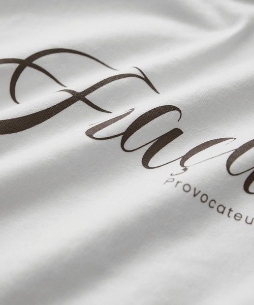 SALON adam et rope'(サロン アダム エ ロペ)の「【WEB限定】FracoiseロゴプリントフレンチスリーブTシャツ(Tシャツ/カットソー・レディース・オフホワイト/チャコールグレー・FREE)」の14枚目の写真