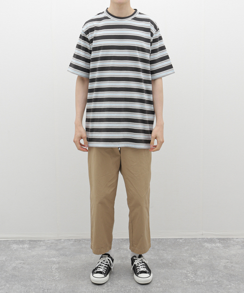 417 EDIFICE（フォーワンセブンエディフィス）の「DRESS マルチボーダーTee（Tシャツ/カットソー・メンズ・ブラック/ブラウン/ネイビー・MEDIUM/LARGE）」の7枚目の写真