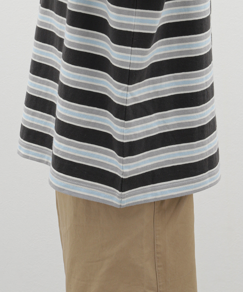 417 EDIFICE（フォーワンセブンエディフィス）の「DRESS マルチボーダーTee（Tシャツ/カットソー・メンズ・ブラック/ブラウン/ネイビー・MEDIUM/LARGE）」の15枚目の写真