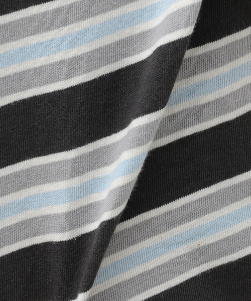 417 EDIFICE（フォーワンセブンエディフィス）の「DRESS マルチボーダーTee（Tシャツ/カットソー・メンズ・ブラック/ブラウン/ネイビー・MEDIUM/LARGE）」の18枚目の写真